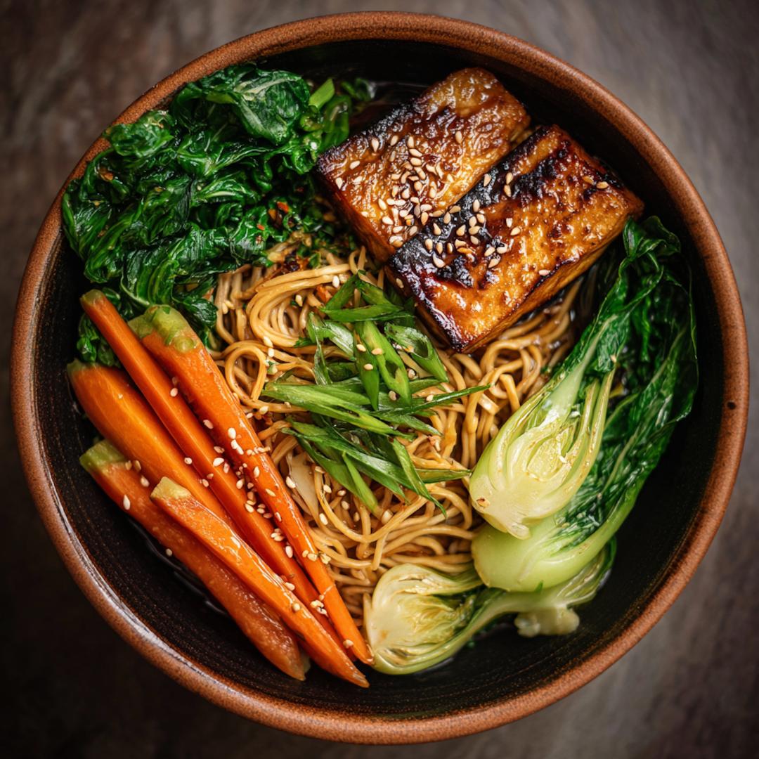 Roasted Tofu with Ramen Noodles